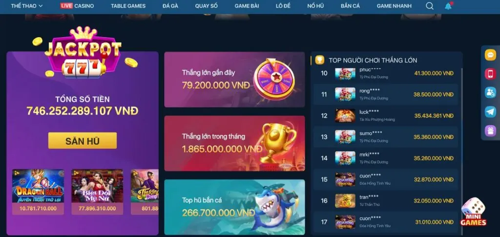 Quay Nổ Hũ và thắng lớn